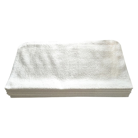 Tough Guy Microfiber Cloth Wipe 16" x 16", White, 12PK 32UV09