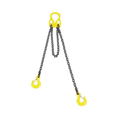 Lift-All Adj Chain Sling, G100, 3/8X10 ft w/Latch 30005LG10