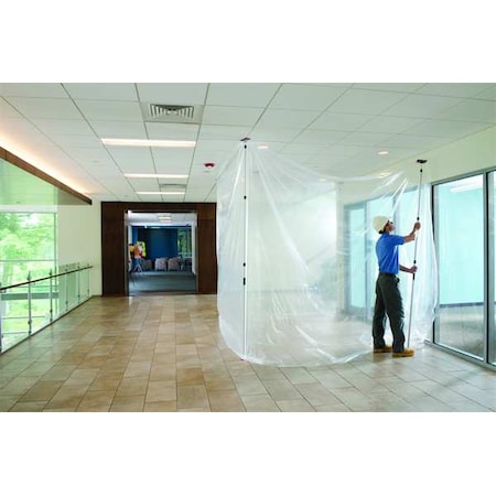 Zipwall Barrier System, With 2 Steel 10 Ft Poles ZP2