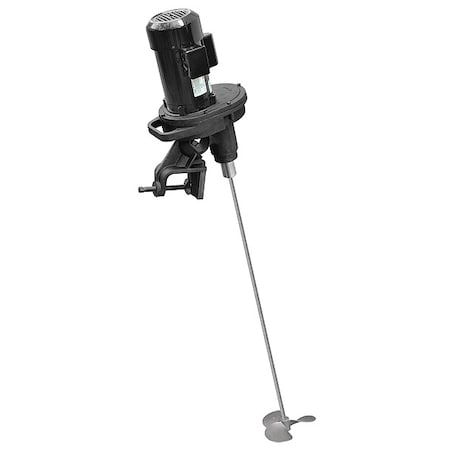 Dayton Tank Mixer, Gear Drive, 1/3 HP, 316 SS 32V139