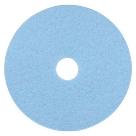 3M Burnishing Pad, 19 in Dia, Sky Blue, PK5 3050-19