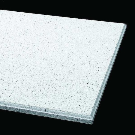 Armstrong Fine Fissured Ceiling Tile, 24 in W x 24 in L, Beveled Tegular, 9/16 in Grid Size, 10 PK 1758B