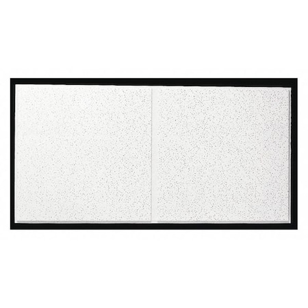 Armstrong Fine Fissured Ceiling Tile, 24 in W x 48 in L, Angled Tegular, 9/16 in Grid Size, 10 PK 1766C
