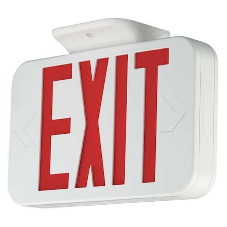 Compass Exit Sign, White, 1 or 2 Face(s), LED, Universal Mount, Nickel Cadmium CERRC