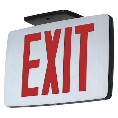 Compass Exit Sign, Black, 2 Face(s), LED, Universal Mount, Nickel Cadmium CCEDRE