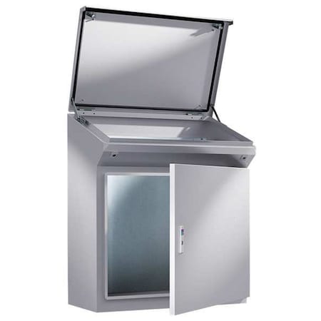 Rittal One-Piece Console, Hinged, 38 in.Hx24 in.W 6746500
