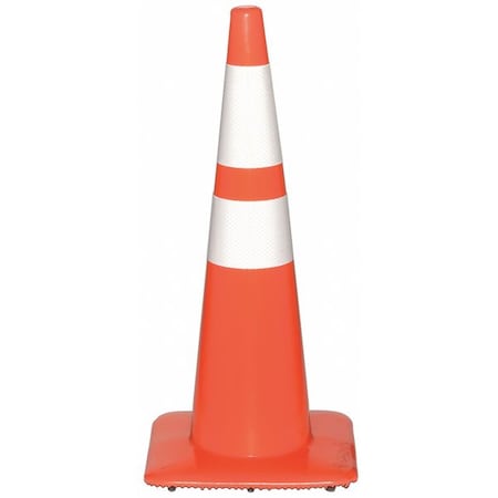 Tapco Traffic Cone, PVC, 28" Height, 5.5 lb, Orange 106871