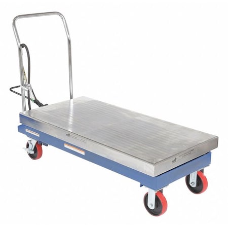 Vestil Air Hydraulic Steel Cart, 2000 lb. Cap, 24"W, 47-1/4"L AIR-2000