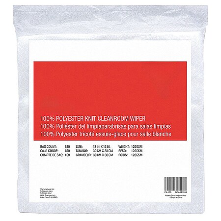 Tough Guy Clean Room Wipes, 12" x 12", 150 Wipes 32XE72