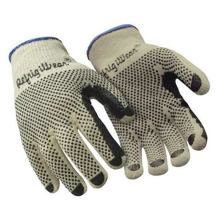 Refrigiwear Hi-Vis Cold Protection Gloves, PVC Dot Grip Palm, Natural, XL 0310RNATXLG