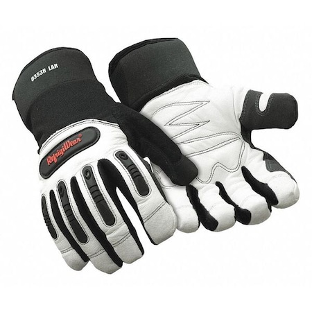 Refrigiwear Cold Protection Gloves, Goatskin Palm, Straight Cuff, White, 1 PR 0353RWHTXLG