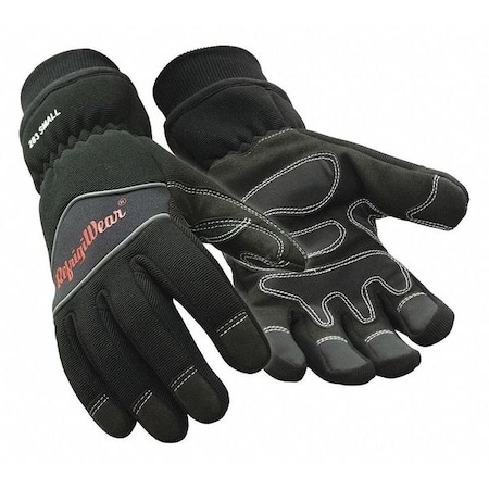 Refrigiwear Cold Protection Gloves, Neoprene and Spandex Back with Synthetic Leather Palm, Polypropylene Lining 0283RBLKLAR