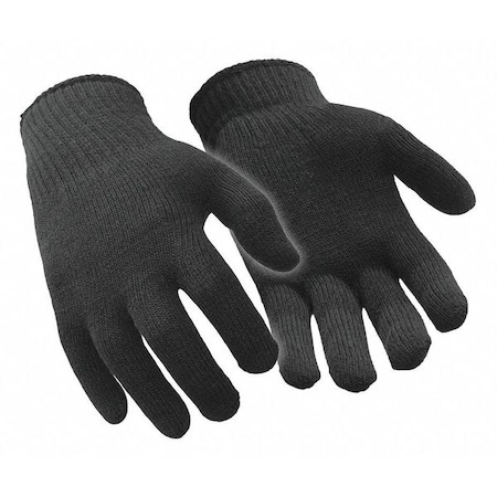 Refrigiwear Cold Protection Glove Liners, 98% Acrylic/2% Spandex Palm, Moisture Wicking Lining, Black 0302RBLKOSA
