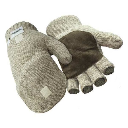 Refrigiwear Cold Protection Mitt Gloves, Suede Leather Palm, 100g Thinsulate/Tricot Lining, Brown, XL 0304RBRNXLG