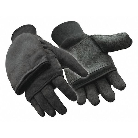 Refrigiwear Cold Protection Mitt Gloves, Reinforced PVC Palm Patch Palm, 40g Thinsulate/Tricot Lining, Black 0404RBLKXLG