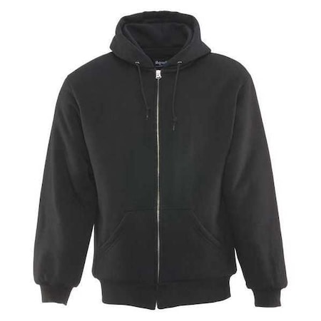 Refrigiwear Sweatshirt Insulated Quilted Black M 0488RBLKMED