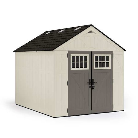 Suncast Storage Shed, Resin, 547 cu ft, Vanilla, Slate, Stoney, Black BMS8100