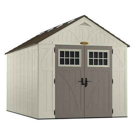 Suncast 715 cu ft Resin Storage Shed, Vanilla/Stoney/Slate BMS8130