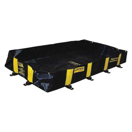 Justrite Rigid-Lock QuickBerm(R), 235 gal., Black 28514