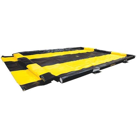 Justrite Washdown QuickBerm(R), 250 gal Spill Capacity, Vinyl Coated Fabric 28576