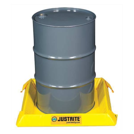 Justrite Spill Berm, 2 ft. L x 2 ft. W x 4 in. H 28400