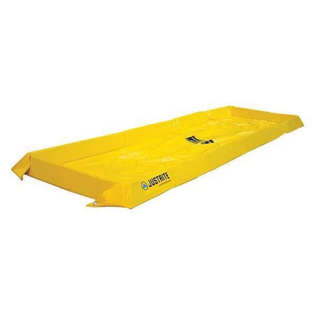 Justrite Spill Berm, 2 ft. L x 8 ft. W x 4 in. H 28404