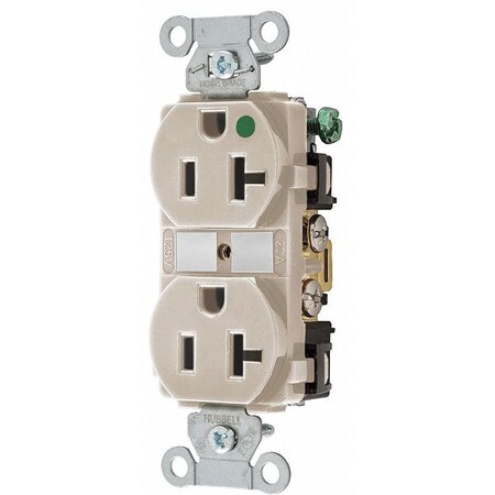 10 Prese Elettriche Duplex Hubbell CR20GRY – Grigio – Confezione Da 10 – Cablaggio Murale