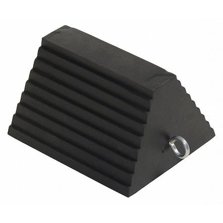 Vestil Molded Rubber Wheel Chock With Eye Bolt RWC-8