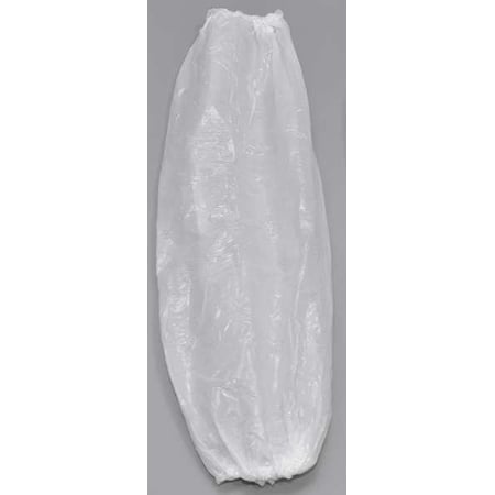 Action Chemical Disposable Sleeves, 18 in Length, 1 mil Thick, Heat Sealed Seam, White, 2000 PK PE18FW2K