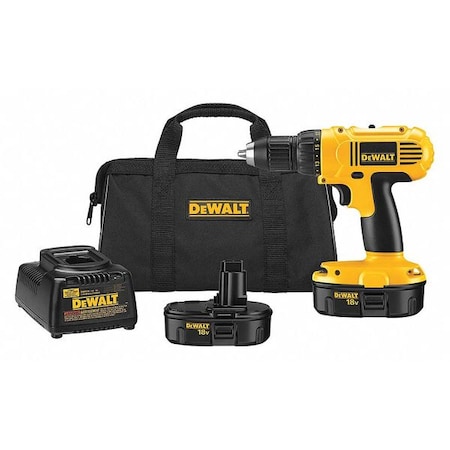 Dewalt 18V 1/2" (13mm) Cordless Compact Drill/Driver Kit DC970K-2