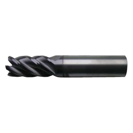 Cleveland 5-Flute Carbide HP Crn Rad Single End Mill for Ferrous Matl CTD CEM-V2-5R Bright 1/2x1/2x1x3x0.03CR C60561