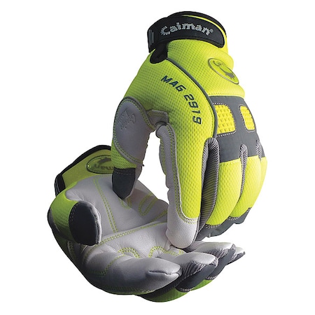 Caiman Hi-Vis Cold Protection Gloves, Heatrac Lining, Black/Yellow, M 2991-4