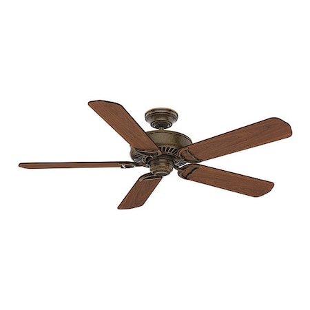Casablanca Decorative Ceiling Fan, 54 In Blade Dia, 5 Blades, 4 Speeds, 120, Aged Bronze 55070