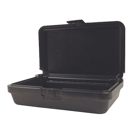 Platt Black Blow-Molded Case, 8"L x 5"W x 1-3/4"D, Material: High Density Polyethylene 110