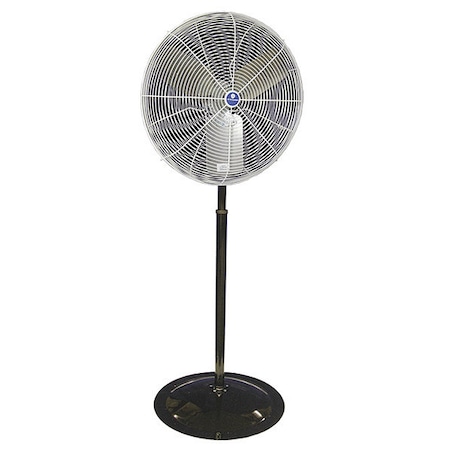 Schaefer Pedestal Fan, 30 in Blade Dia, 115V, Oscillating TW30W-PRB