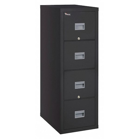 Fireking File, Fire, 4 Dr, Bk, 31", Ltr 4P2131CBL
