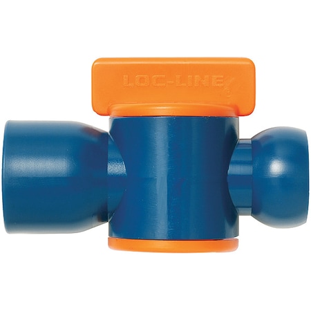 Loc-Line Female NPT Valve, 1/2 in, Acetal Copolymer, Corrosion Resistant, Water Resistant, 2PK 32093