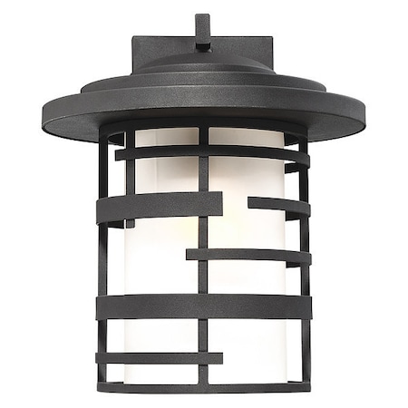 Nuvo Lansing 1-Light 14 in. Outdoor Wall Lantern with Etched Glass 60-6403