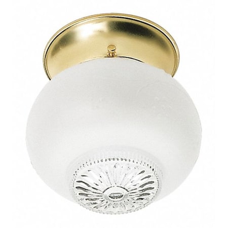 Nuvo Fixture, Flush, 1L, 60W, A19, Medium Base, 120V, Polished Brass SF77/122