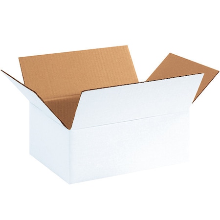 Partners Brand Corrugated Boxes, 11 3/4" x 8 3/4" x 4 3/4", White, 25/Bundle 1184SCW