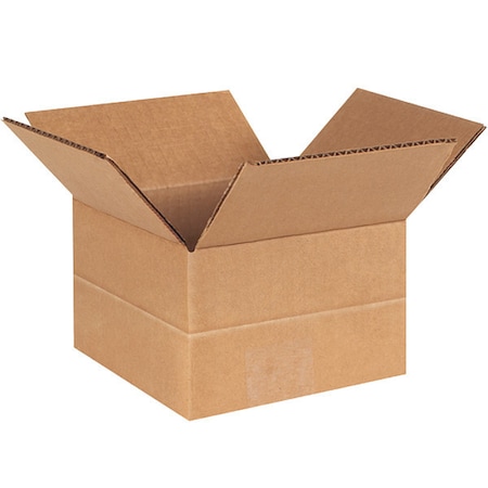 Partners Brand Box, Corrugated, Multi Depth, 6x6x4", PK25, 6" L, 6" W, Kraft MD664