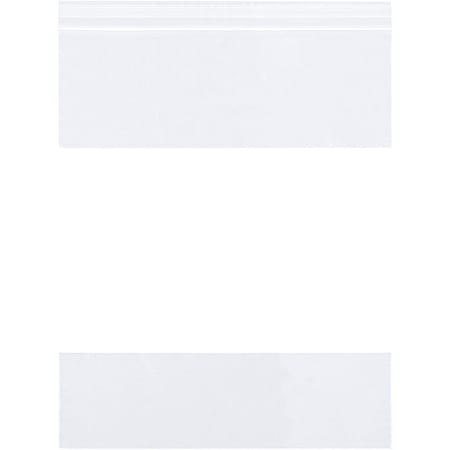 Partners Brand Poly Bag, Block Rclsbl, 12" x 18.4mm, PK500, 18" L, 12" W, Clear PB4047