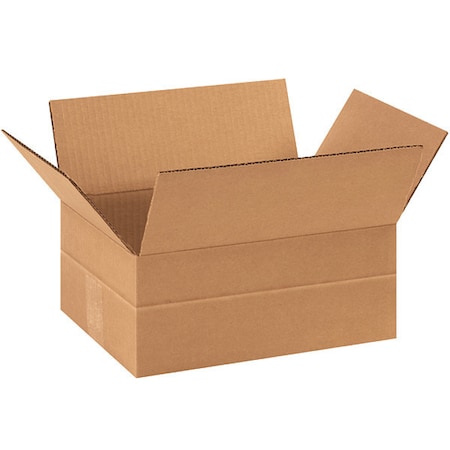 Partners Brand Multi-Depth Corrugated Boxes, 11 3/4" x 8 3/4" x 4 3/4", Kraft, 25/Bundle MD1184SC