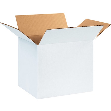 Partners Brand Corrugated Boxes, 12" x 10" x 10", White, 25/Bundle 121010W