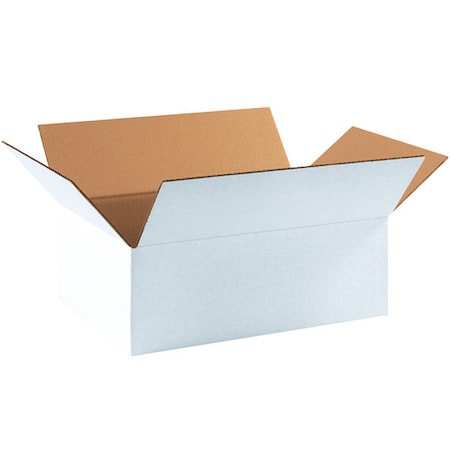 Partners Brand Corrugated Boxes, 17 1/4" x 11 1/4" x 6", White, 25/Bundle 17116W