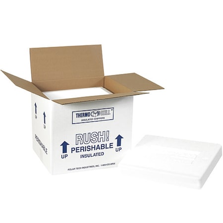 Partners Brand Insulated Shipping Kits, 10 1/2" x 8 1/4" x 9 1/4", White, PK2 220C