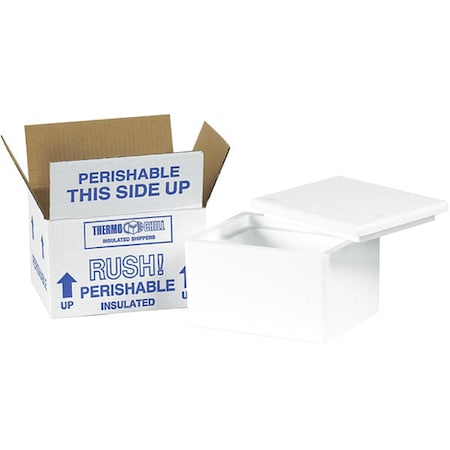Partners Brand Insulated Shipping Kits, 6" x 4 1/2" x 3", White, PK24 201C