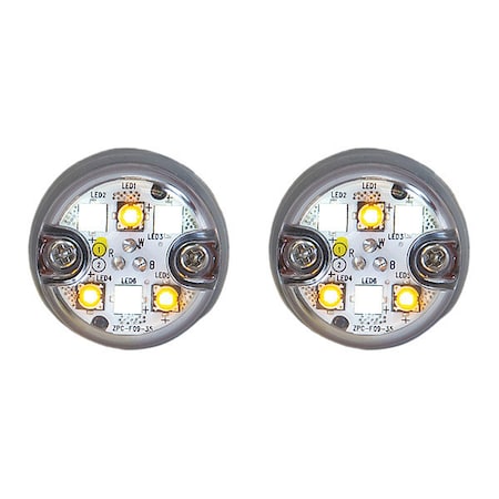 Buyers Products 25 Foot Amber/Clear Push-On Hideaway Strobe Kit With In-Line Flashers With 6 LED 8891327