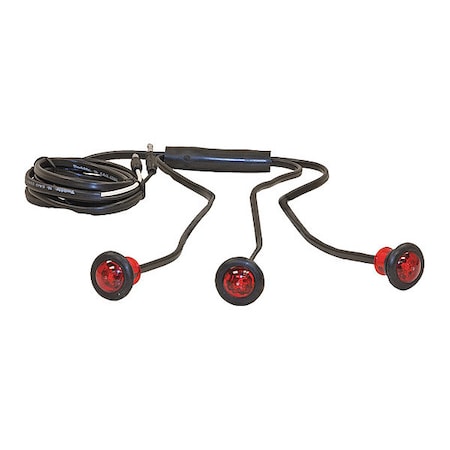 Buyers Products .75 Inch Red ID Light Kit With Male Bullets With 9 LED 5627533