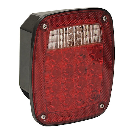 Buyers Products Driver Side 5.75 Inch Red Stop/Turn/Tail Light with License Plate Light 5626738